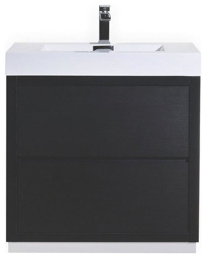 Bliss 36" Free Standing Bathroom Vanity, 30" Contemporary Bathroom