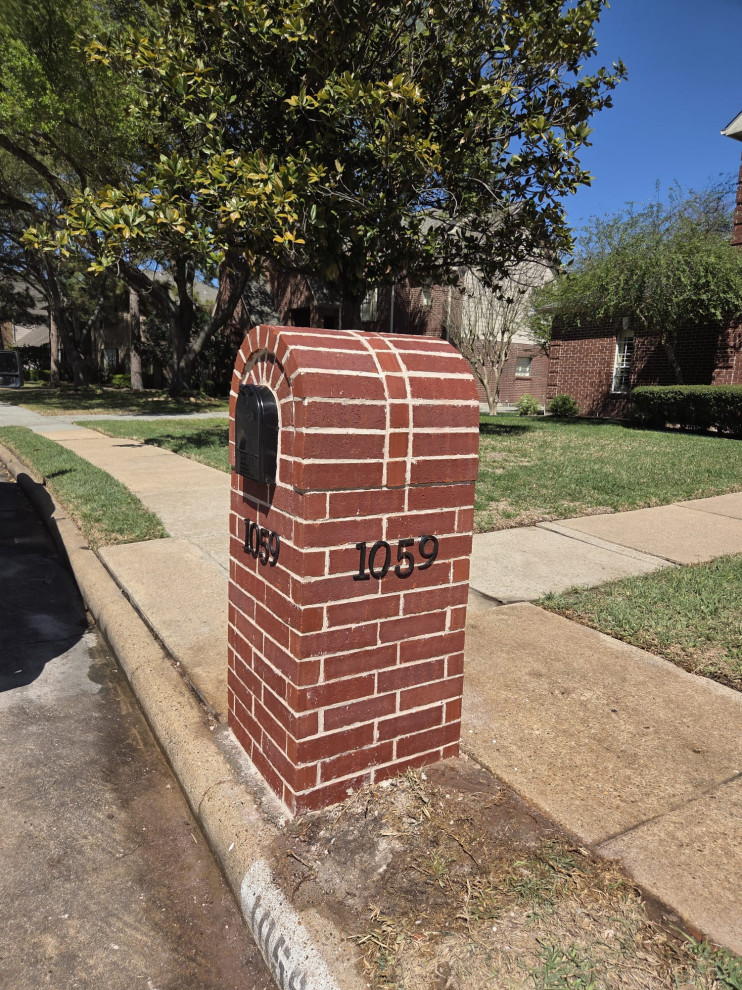 Brick mailbox rebuild- brick work- after