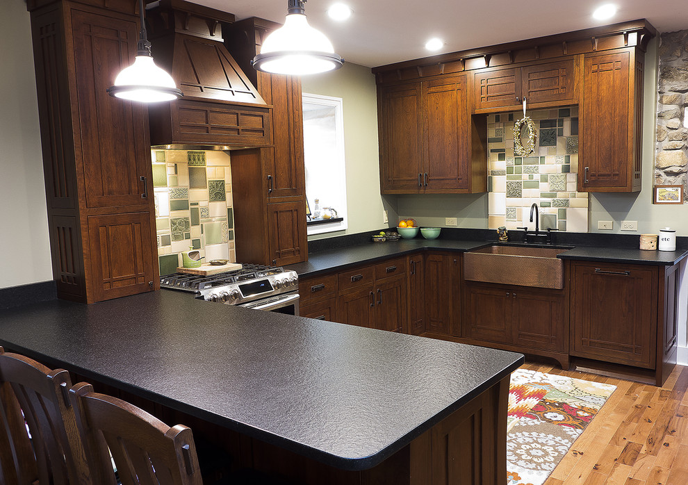 This is an example of a mid-sized arts and crafts kitchen in Other.
