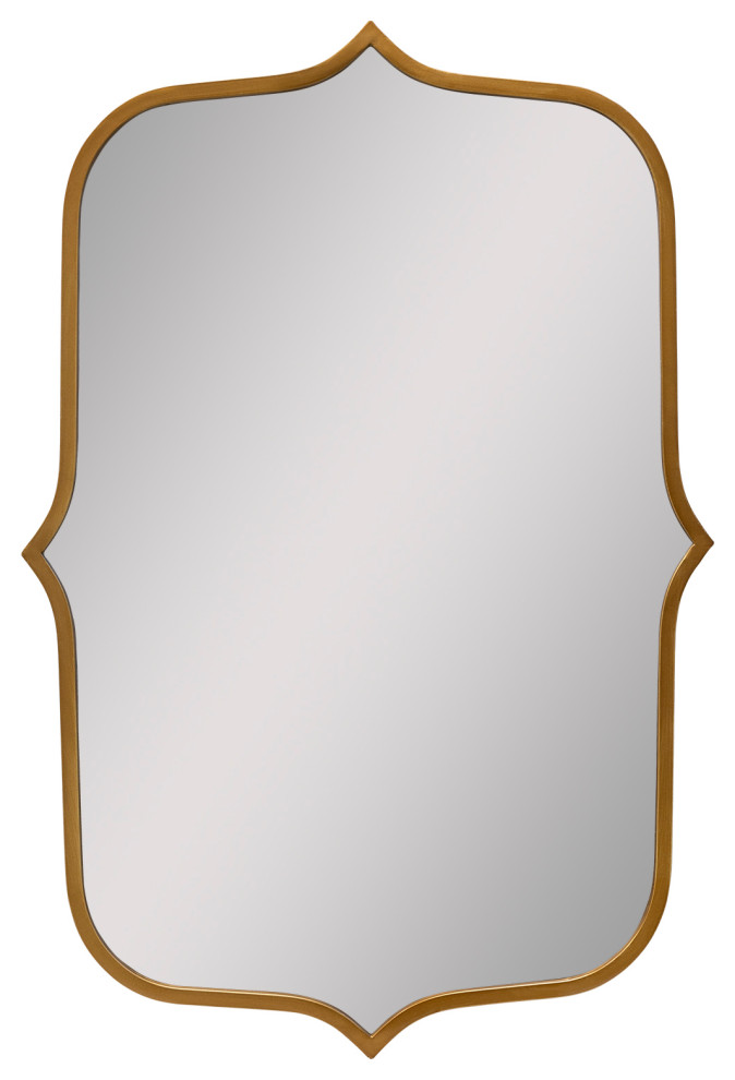Stratton Home Decor 36" Hillary Gold Metal Mirror