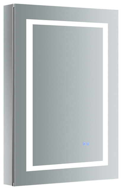 24 X36 Tall Medicine Cabinet With Led Lighting And Defogger Left