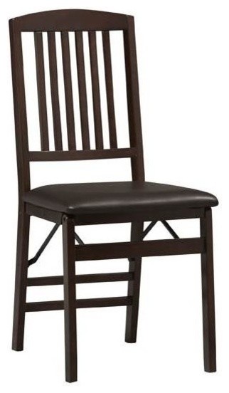 Triena Mission Back Folding Chair, Set of 2