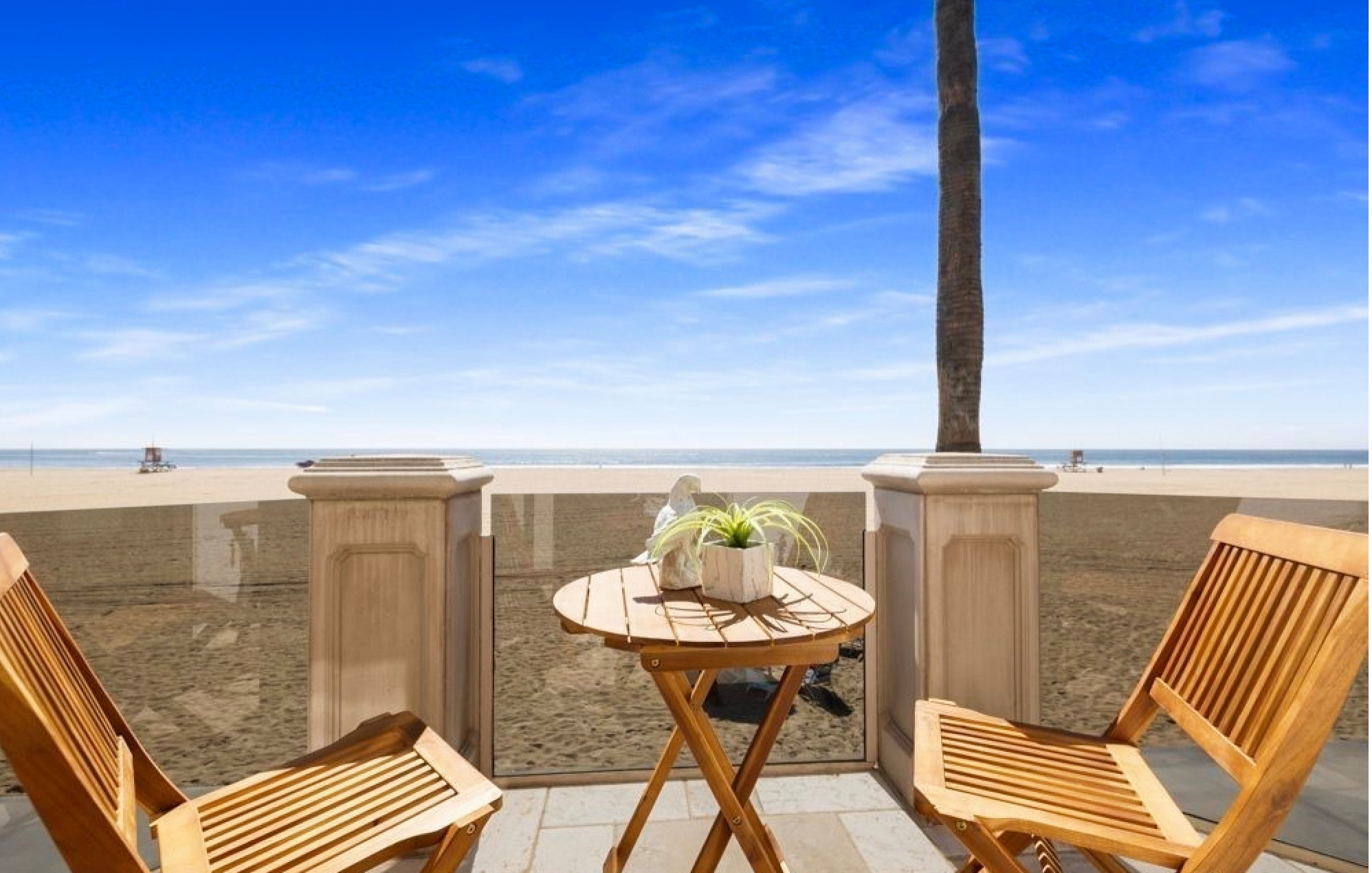 Luxury home staging CA beachside home