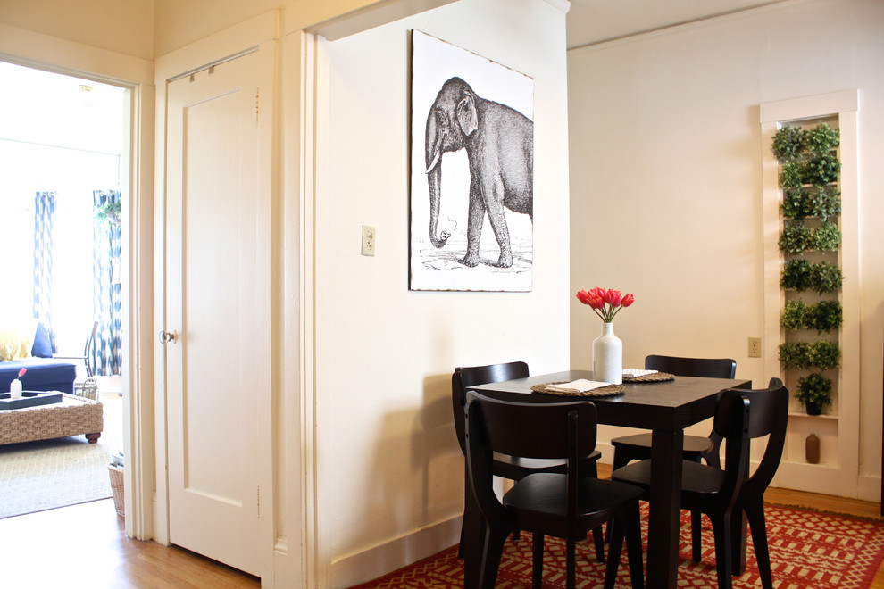 Example of a transitional dining room design in San Francisco
