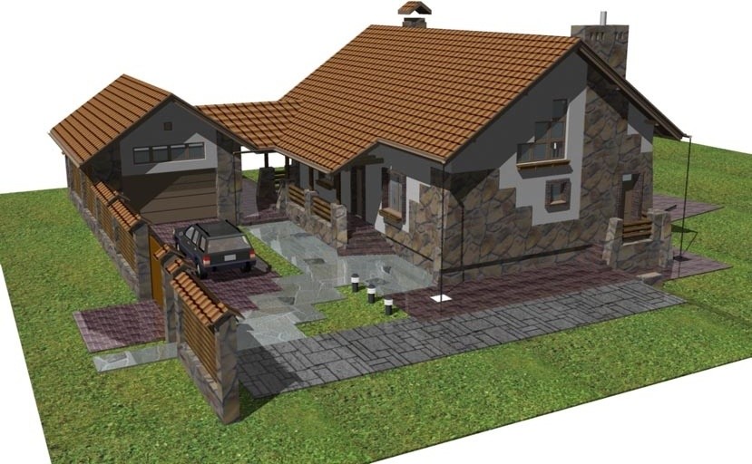 Фото+3D: Частный коттедж по индивидуальному проекту 4