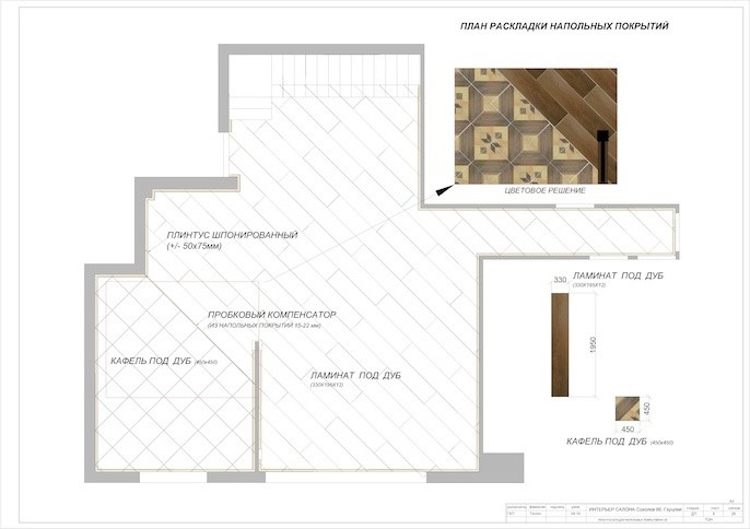 Интерьер салона. План пола