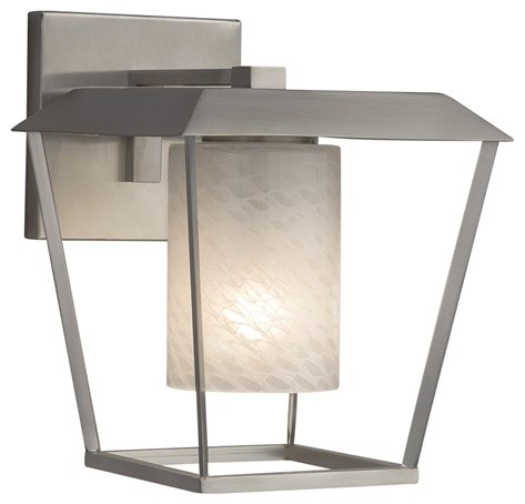 Justice Designs Fusion Patina Large 1 Light Outdoor Wall Sconce Justice Designs Fusion Patina Large 1 Light Outdoor Wall Sconce Brushed Nickel Transitional Lights And Sconces By Better Living