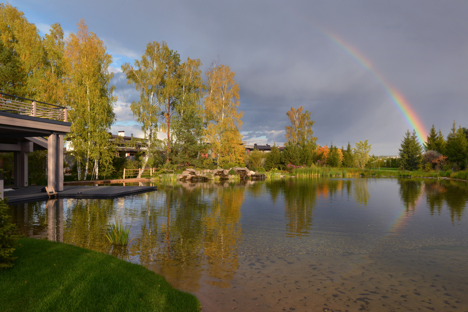 Проект сада с водоемом