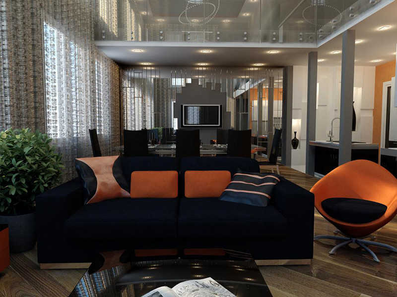 Гостиная в коттедже пос. Колосково