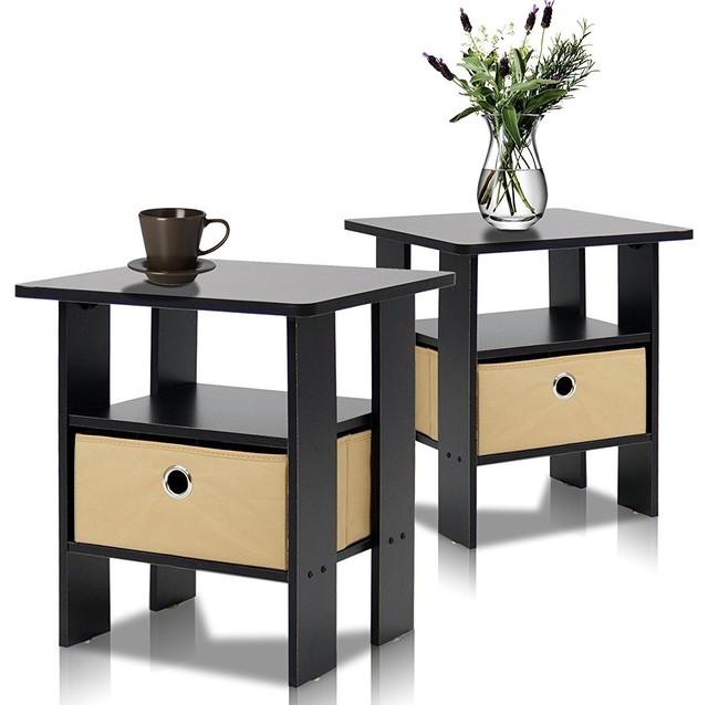 Houzz Furinno 2 11157ex End Table Bedroom Night Stand Pee Furinno 2 11157ex End Table Bedroom Night Stand Pee Espresso Set Of