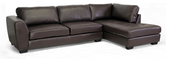 Baxton Studio Orland Leather Modern Sectional Sofa Set With Right Baxton Studio Orland Leather Modern Sectional Sofa Set With Right Facing Chaise