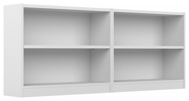 Bush Furniture Universal Small 2 Shelf Bookcase - Set of 2