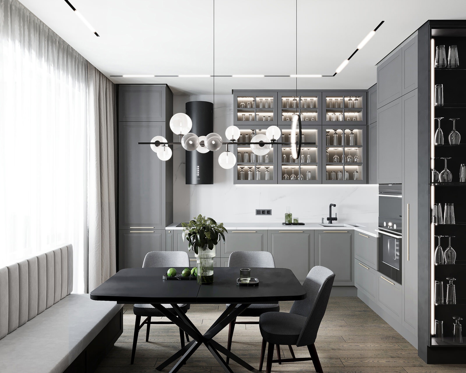 Дизайн интерьера квартиры с открытой террасой в жилом комплексе "Тармо"