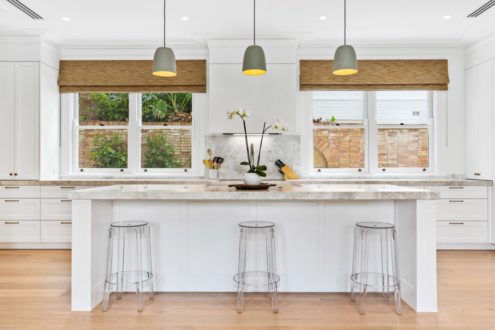 This is an example of a coastal kitchen in Perth.