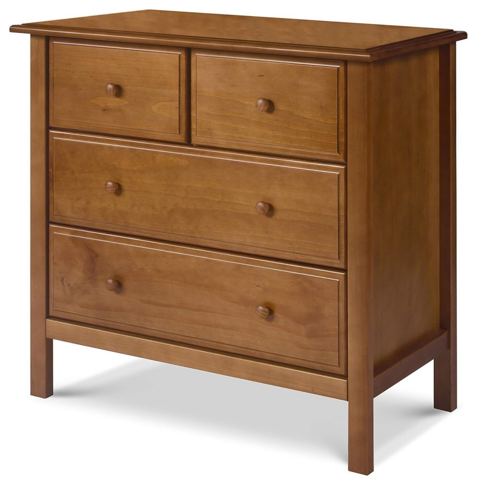Greenguard Gold Certified Chestnut 4Drawer Vertical Dresser with Round Handles Traditional