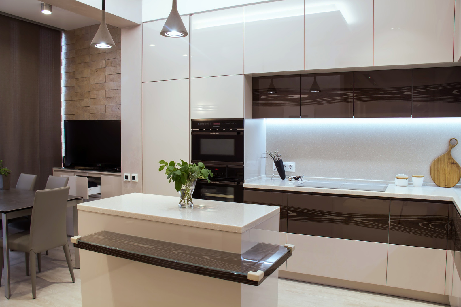 Кухня "Шпон интегрированный"