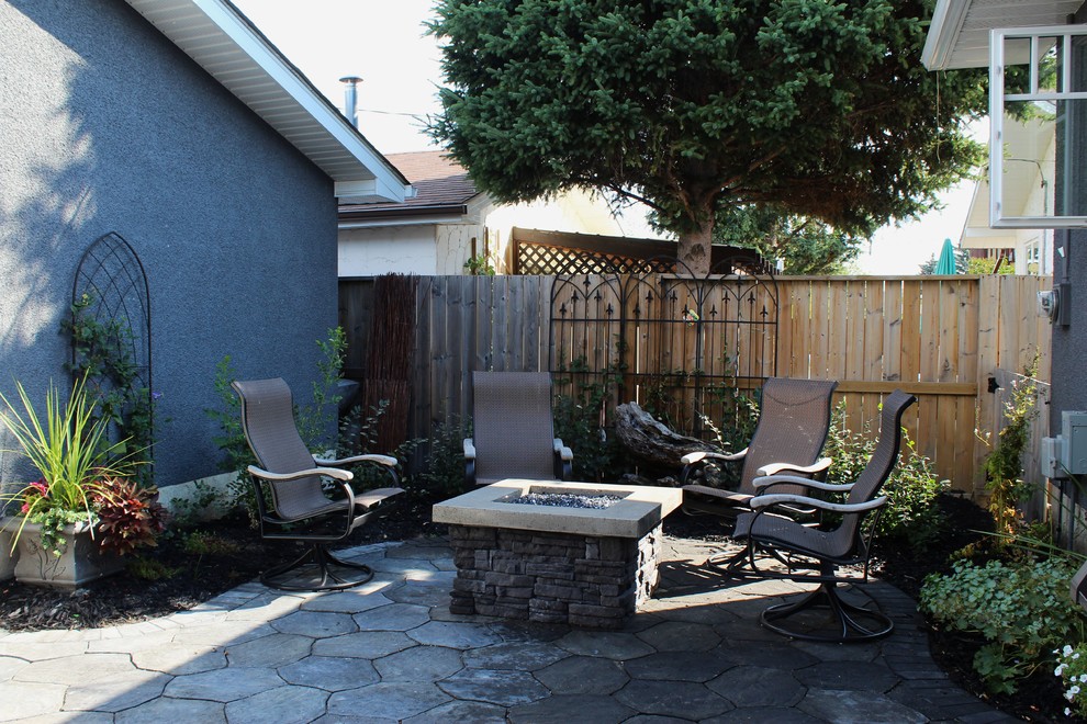 Transitional patio in Calgary.