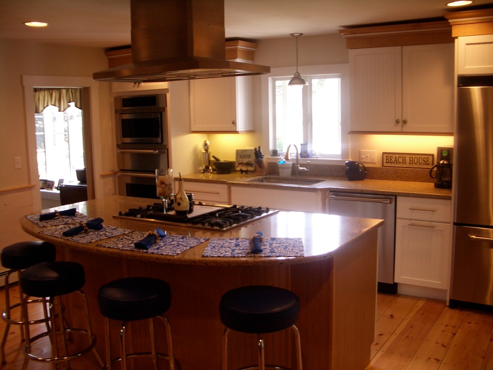 Inspiration for a transitional home design remodel in Boston