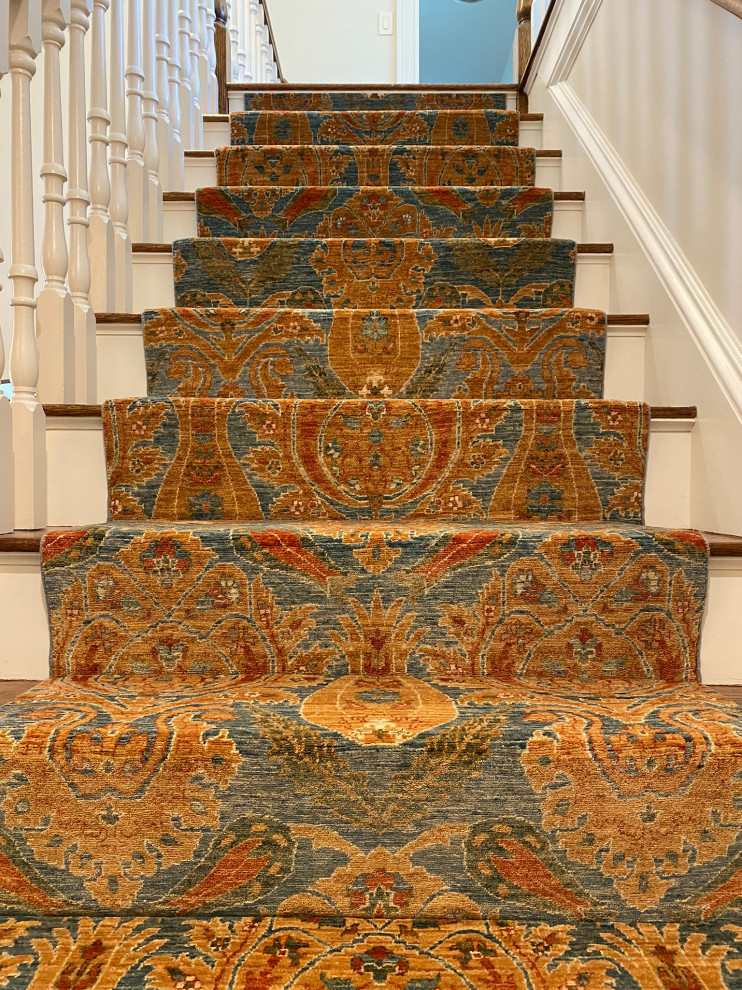 Transitional staircase photo in Boston
