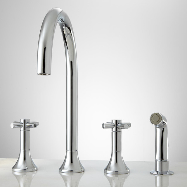 Bendrix Widespread Kitchen Faucet with Side Spray