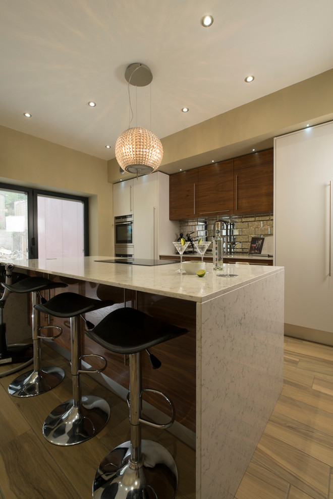 glamour with a twist - Contemporary - Kitchen - Cardiff ...