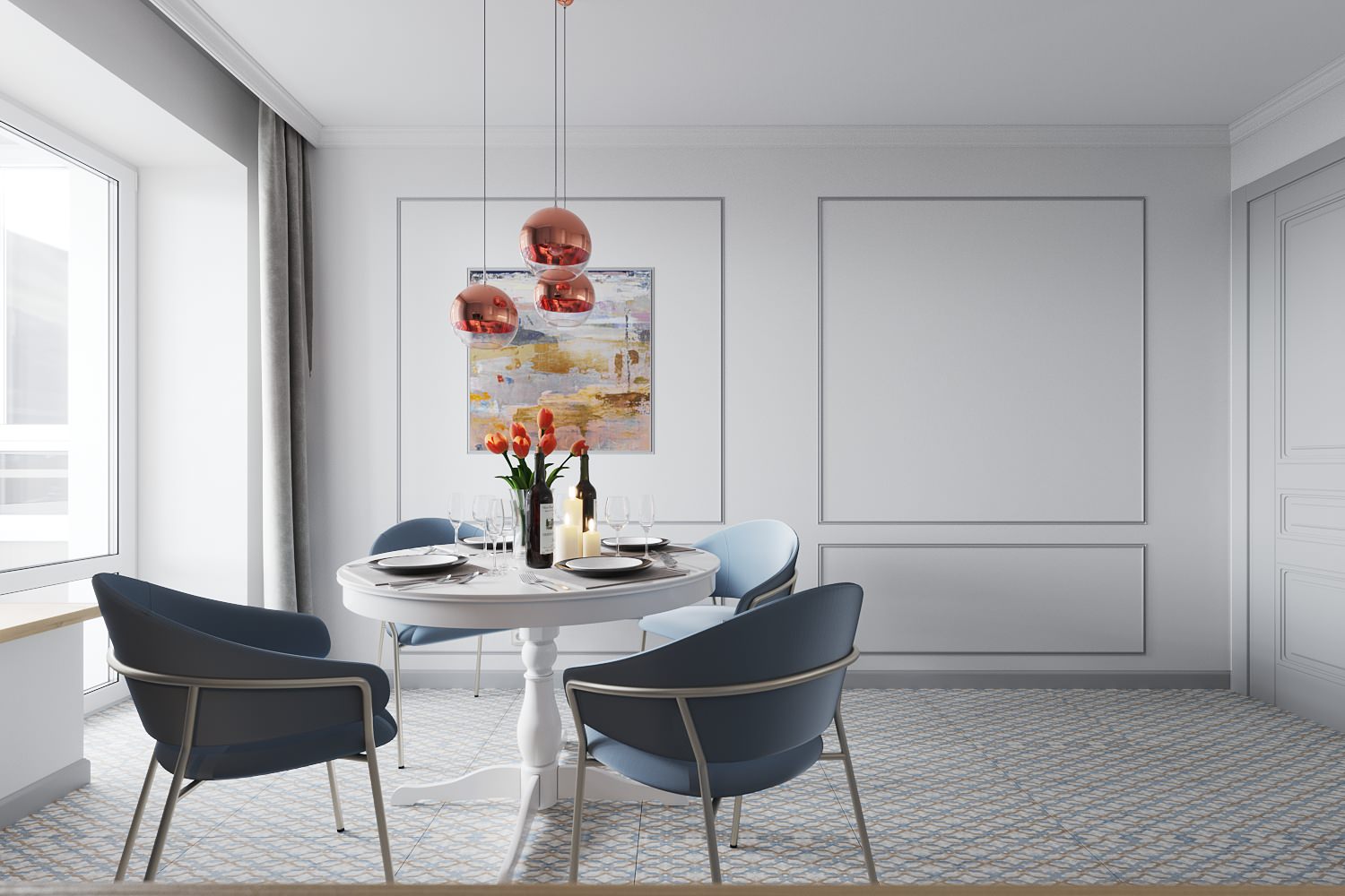 Колоритная квартира для семьи с двумя детьми (девочками)