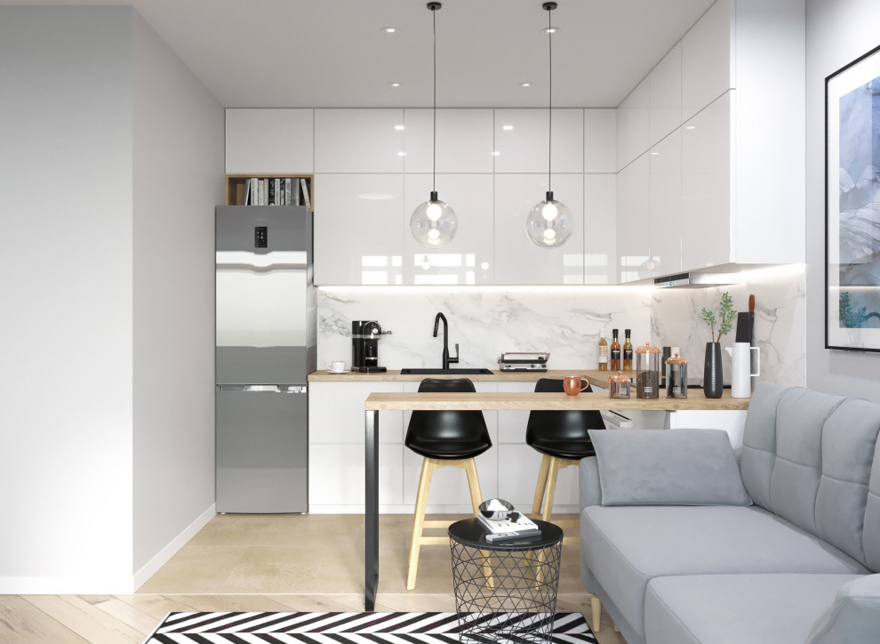 Евродвушка с объединенной кухней-гостиной