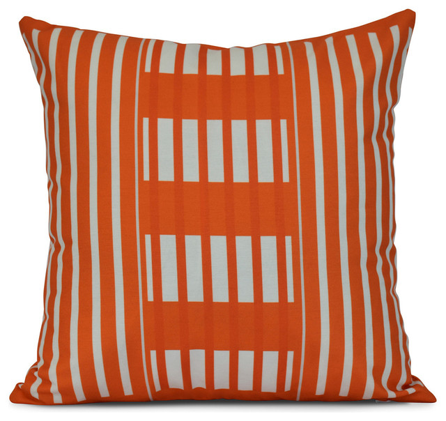 Beach Blanket Stripe Print Outdoor Pillow Contemporary
