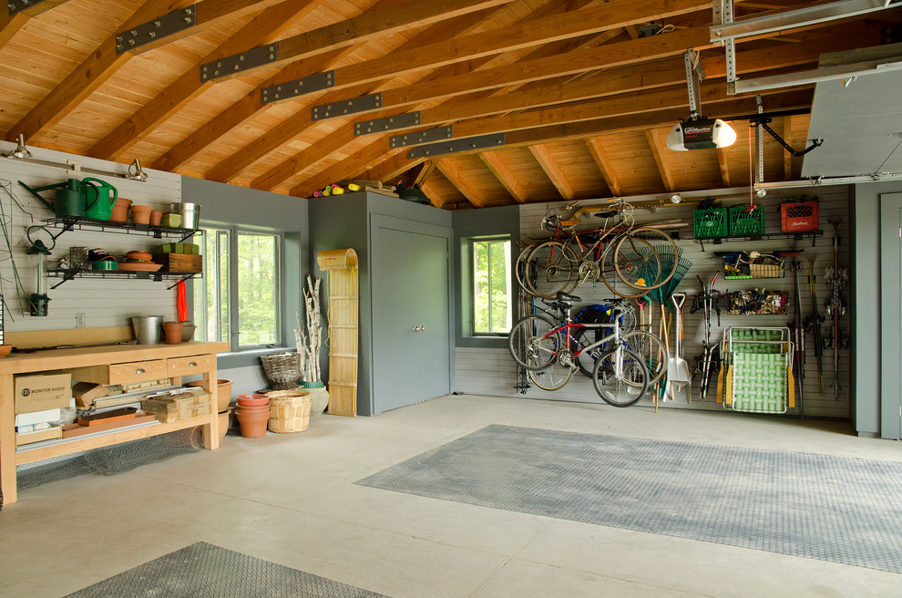 This is an example of a traditional two-car garage in Toronto.