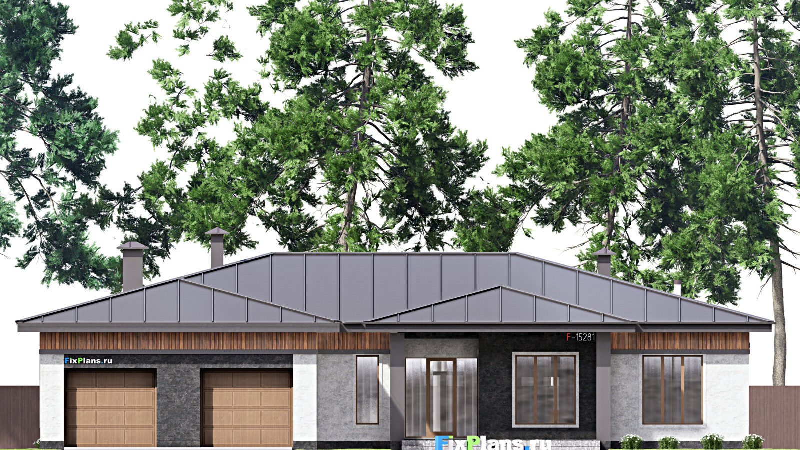 Проект одноэтажного дома 25х23м S393м2 F-15281