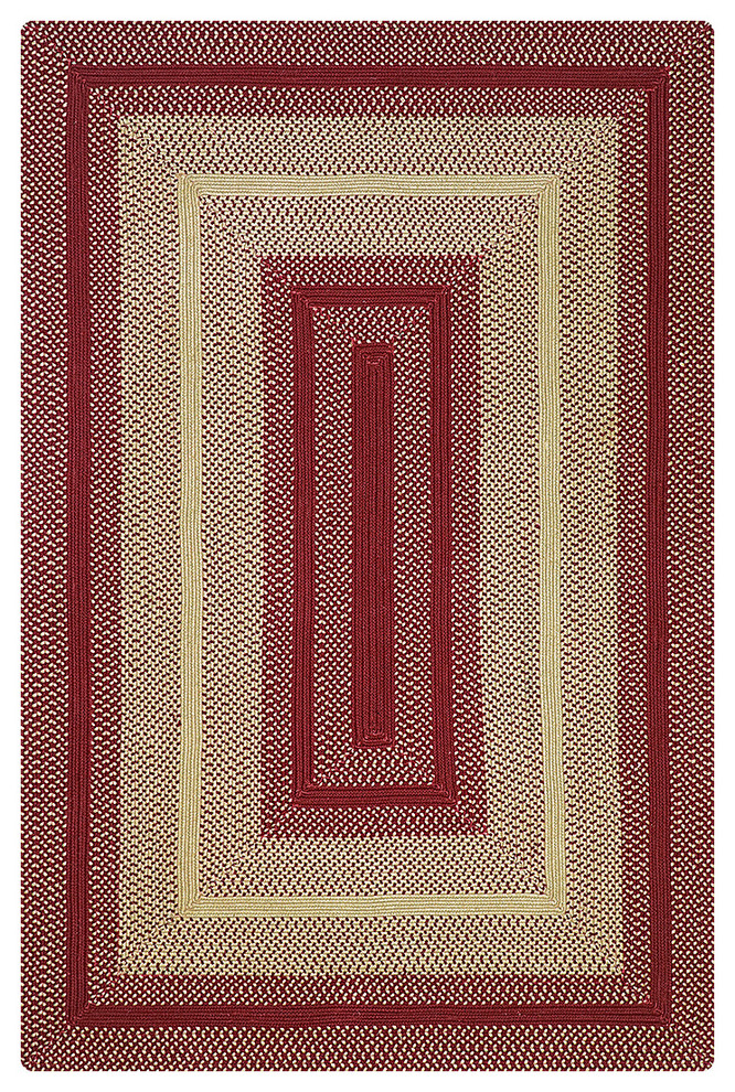 Homespice D"cor Cherry Pie Ultra Wool Braided Rug Rect, 2.5 x 6