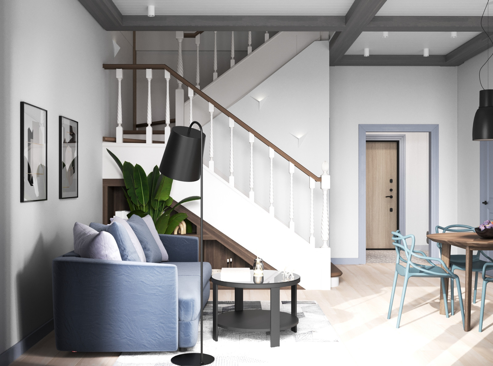 Таунхаус Совушки Кухня-гостиная, прихожая