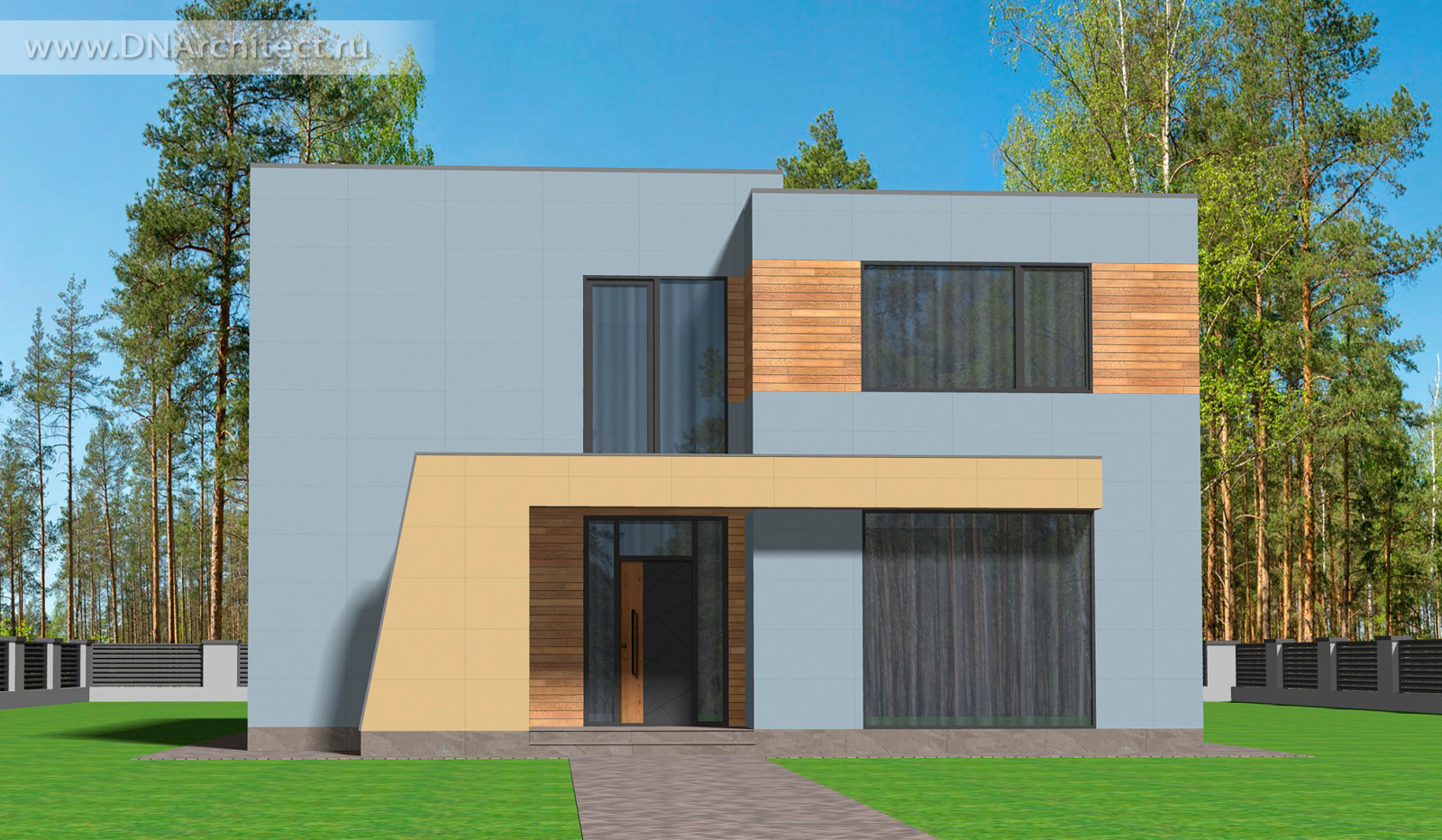 Проект дома в стиле модернизм / кубизм