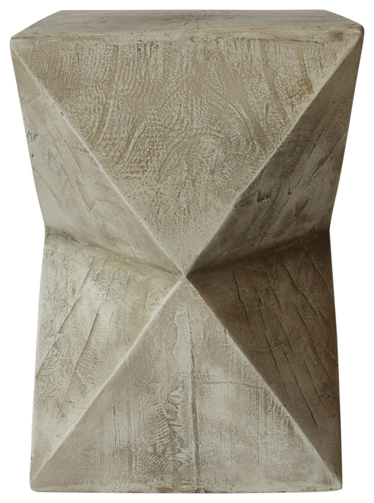 Savannah Outdoor Lightweight Concrete Accent Table Industrial