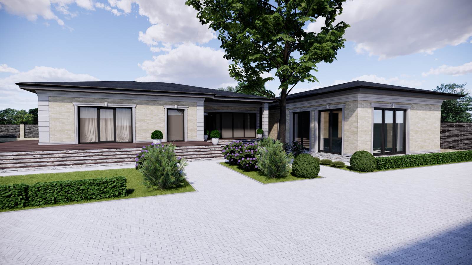 Проект дома с бассейным комплексом