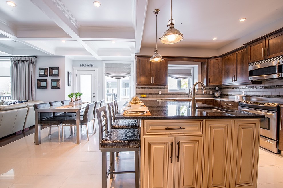 Transitional kitchen photo in Edmonton