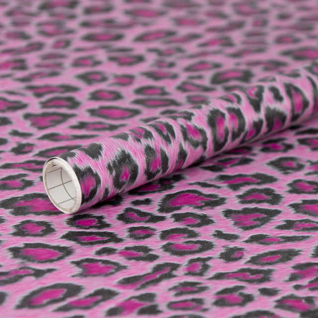 Sticker Film Pink Leopard Pink Adhesive Film Set of 2 - Contemporary - Wall Decals - by ...