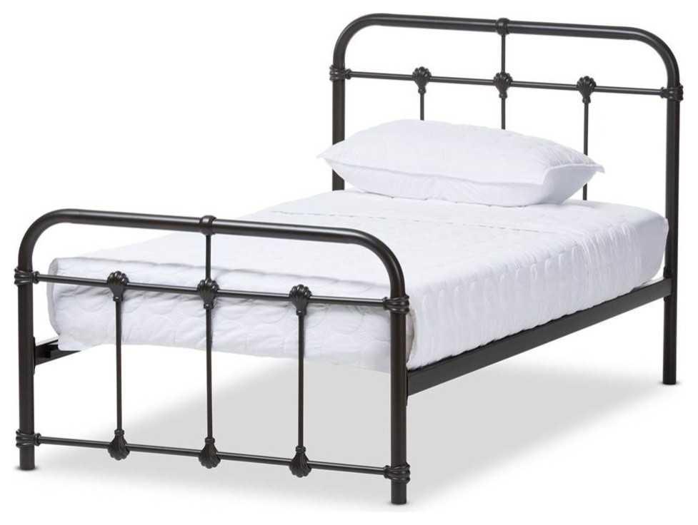 Mandy Vintage Industrial Finished Metal, How To Adjust The Height Of A Metal Bed Frame