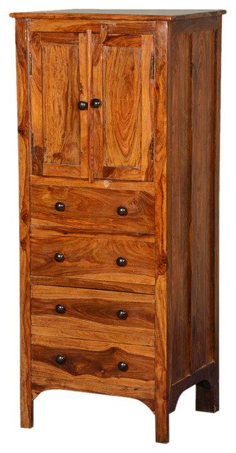 Rustic Solid Wood 56 Tall Storage Cabinet W 4 Drawers Rustic Solid Wood 56 Tall Storage Cabinet W 4 Drawers