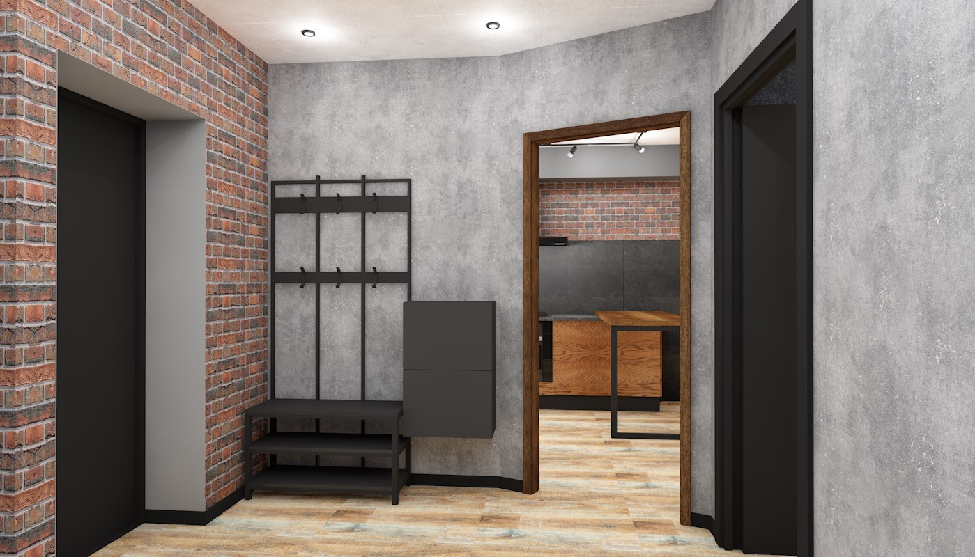 Дизайн-проект квартиры в стиле лофт.