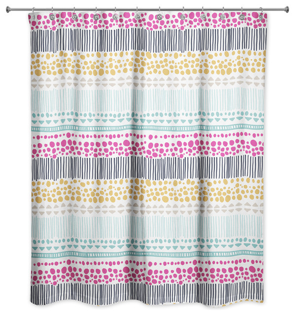 Boho Tribal Print Shower Curtain Contemporary Shower Curtains