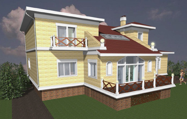 Рабочий проект жилого дома 550 кв.м