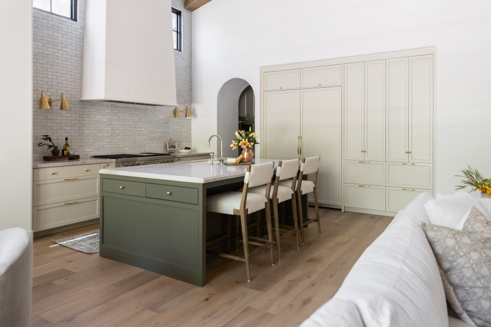 Example of a transitional kitchen design in Phoenix