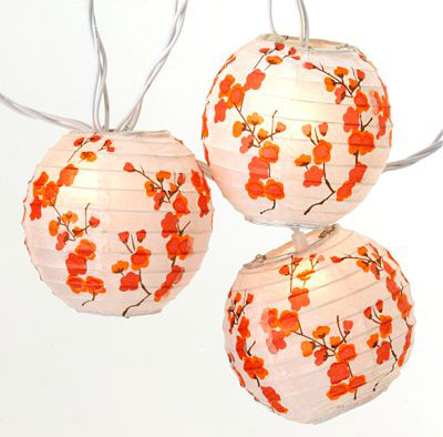 Cherry Blossom Lantern String Lights