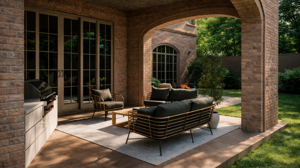Transitional patio photo in Dallas