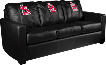 St. Louis Cardinals MLB Alt Logo Xcalibur Leather Sofa