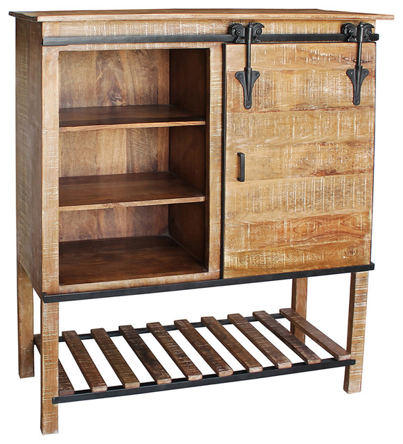 Salvaged Bar Cabinet Farmhouse Wine And Bar Cabinets By