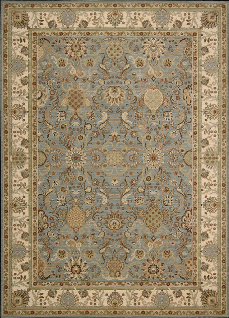 Lumiere Stateroom Traditional Slate Blue 2'3"x7'9" Runner Kathy Ireland Rug by