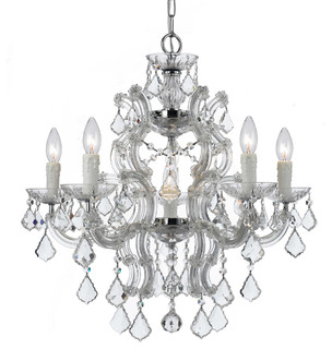 Crystorama Maria Theresa 6-Light Crystal Gold Chandelier - Traditional ...