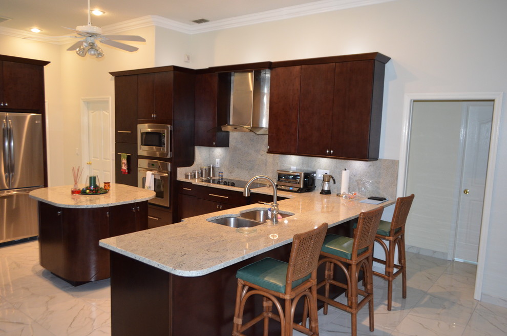 bamboo cabinets - Contemporary - Kitchen - Tampa - by depotgranite